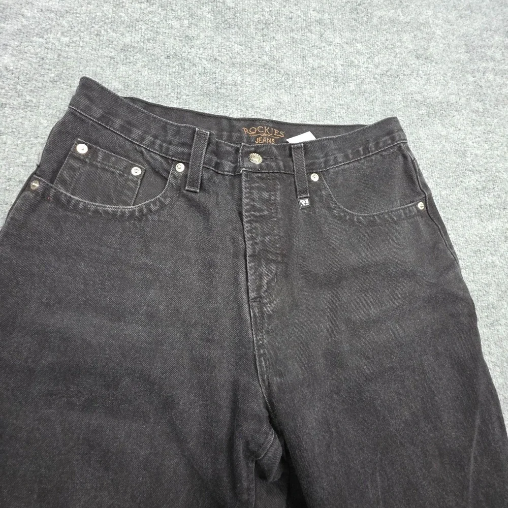 Vintage Rocky Mountain Jeans Women's 12 LONG Black Bareback Western Y2K **
